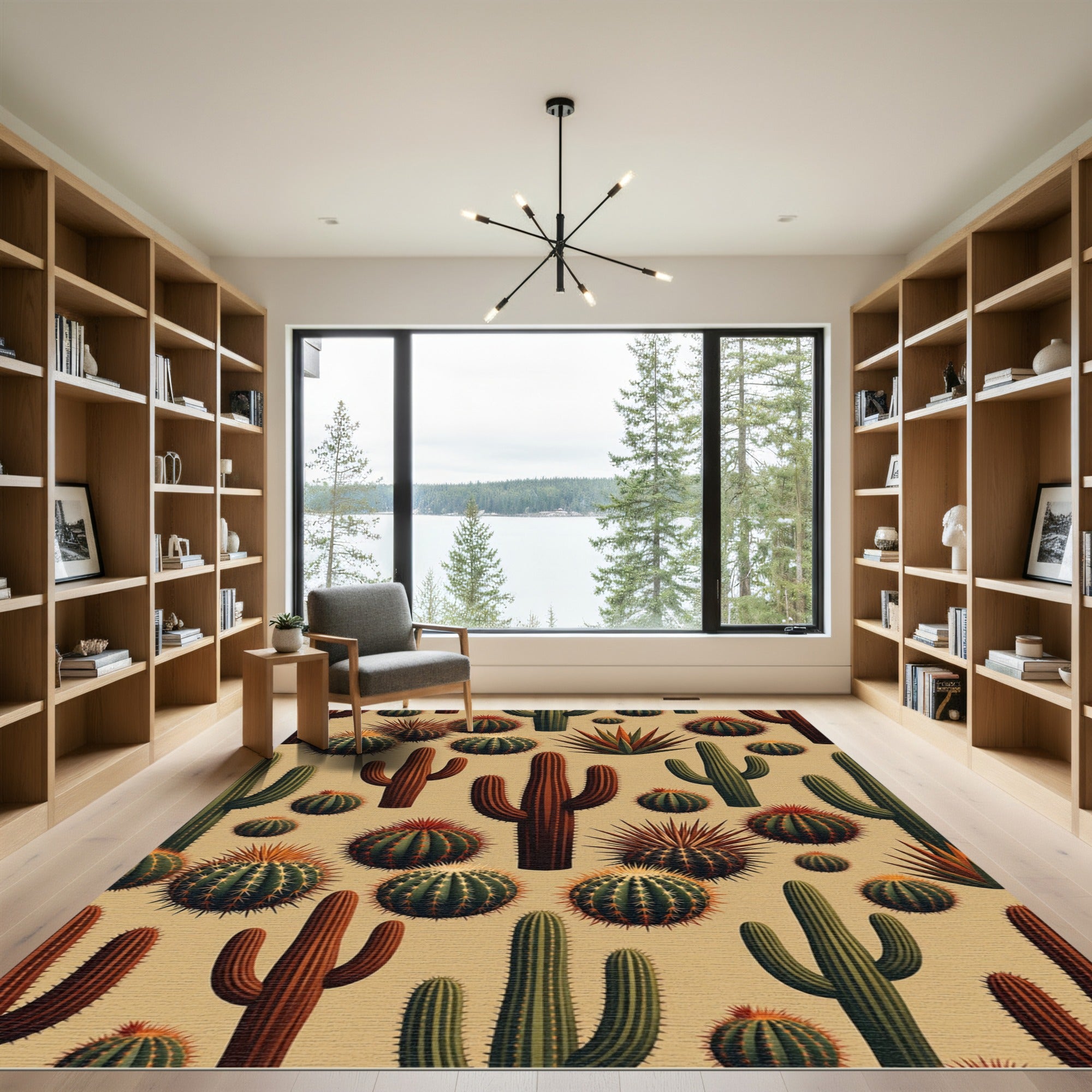 Various Desert Cacti Collection Rug