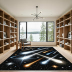 Cosmic Shooting Stars Night Sky Rug