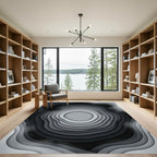 Monochromatic Gradient Layered Rings Rug