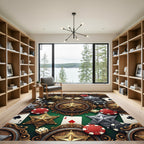 Western Sheriff Star Casino Gambling Rug
