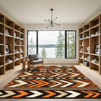Rustic Tribal Arrow Stripe Rug