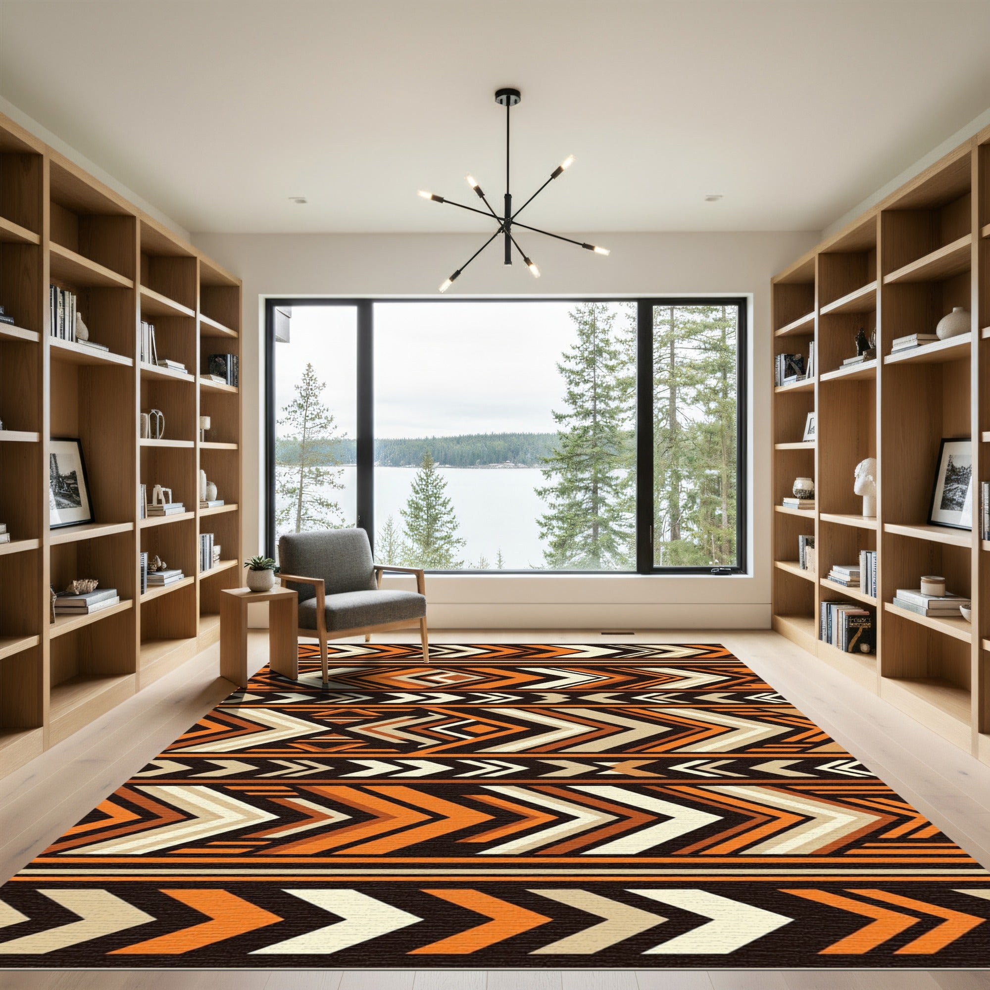 Rustic Tribal Arrow Stripe Rug