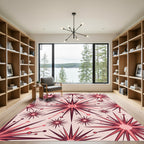 Crimson Starburst Mid Century Appeal Rug