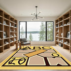 Abstract Geometric Letter Blocks Rug
