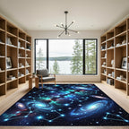 Cosmic Nebula Spiral Galaxy Starfield Rug