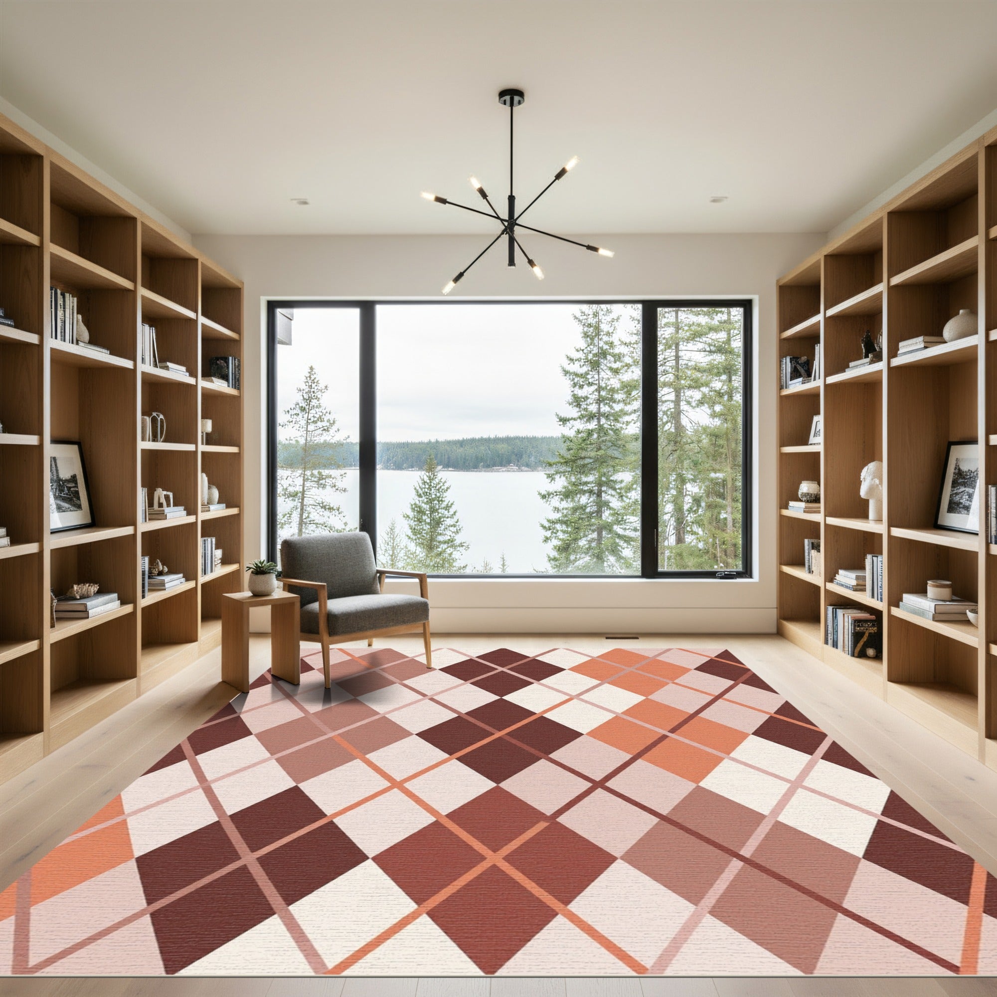 Earthy Tones Diamond Interlock Rug