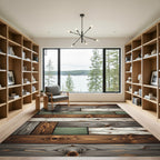 Rustic Weathered Multi Tone Plank Rug