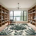 Vintage Botanical Garden Floral Rug