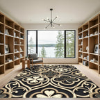Antique Gold Clover Lattice Rug