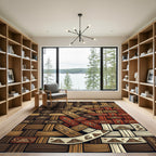 Aztec Woven Serpent Earth Tone Earthscape Rug
