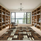 Woven Texture Earth Tones Rug