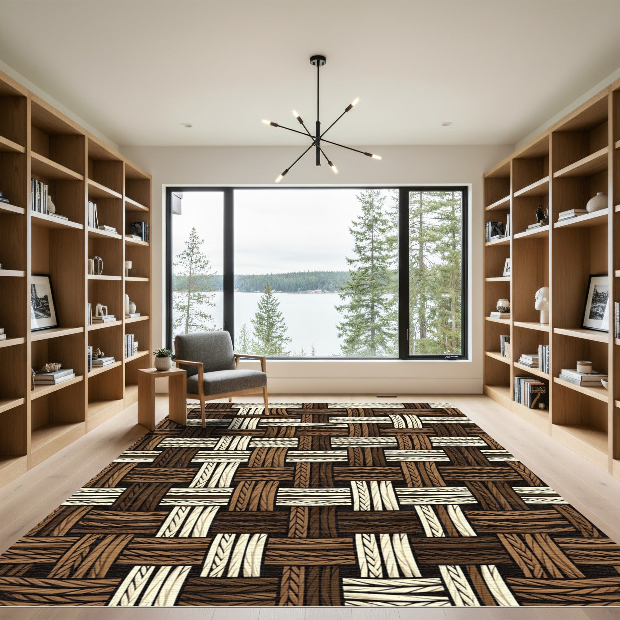 Woven Texture Earth Tones Rug