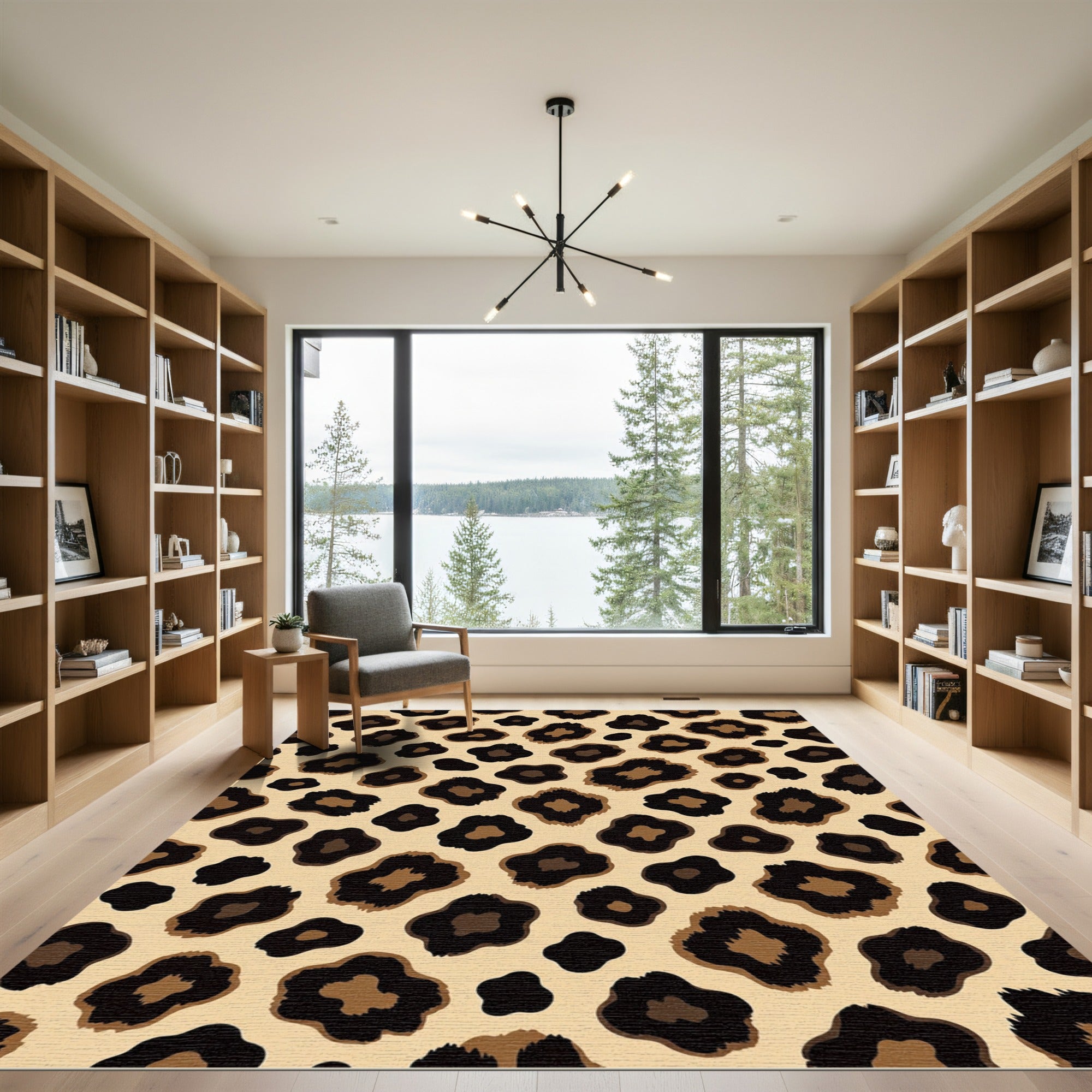 Classic Cheetah Spots Faux Fur Rug