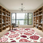 Blush Pink Terrazzo Abstract Speckled Art Rug
