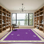 Purple Swirl Moon Music Night Sky Rug