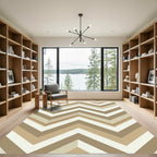 Earthy Neutrals Zigzag Chevron Rug