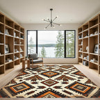 Earthy Geometric Tribal Staircase Rug
