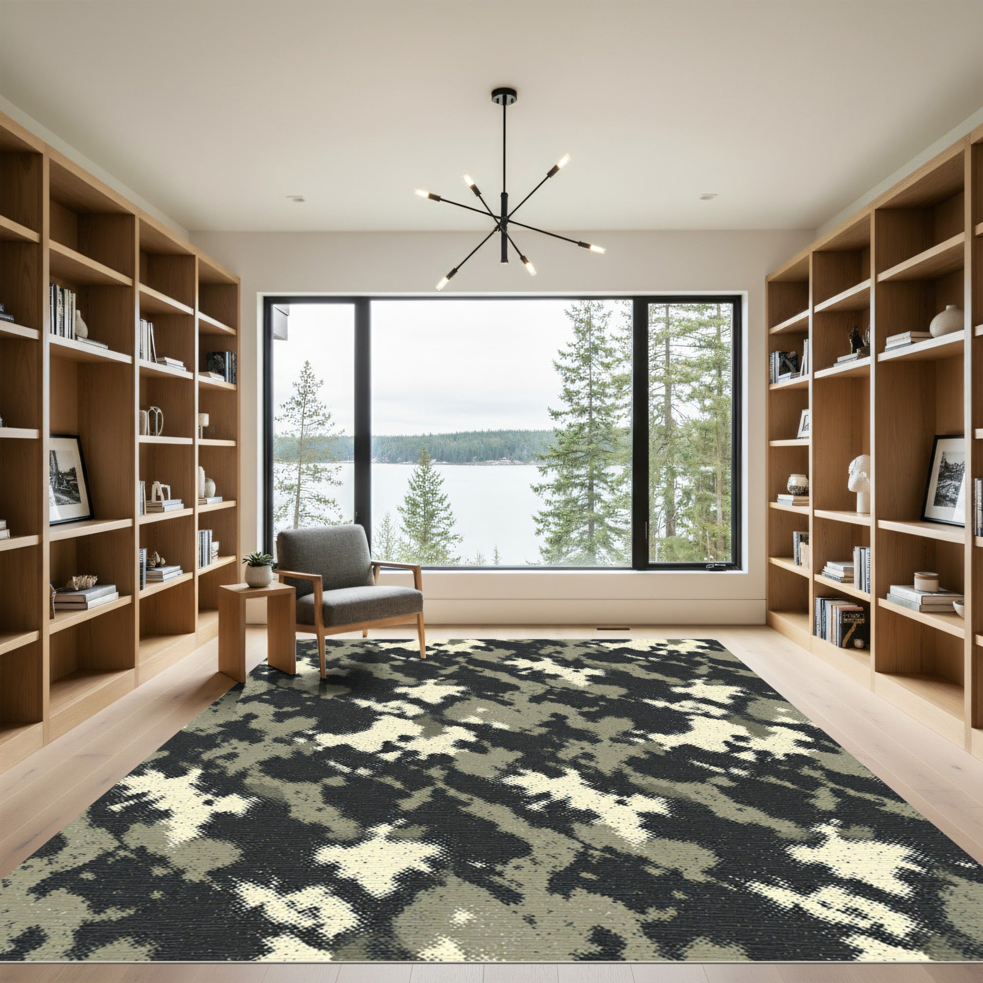 Abstract Camo Speckled Terrain Rug
