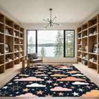 Celestial Peach and Cream Cloud Sky Rug
