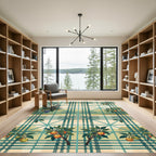 Tartan Orchard Fruit Plaid Landscape Rug