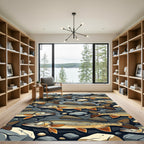 River Fish and Stone Mosaic Rug