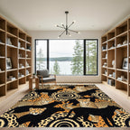 Bold Cheetahs Black Panthers Wild Safari Rug