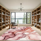 Terracotta Swirl Fluid Abstract Rug