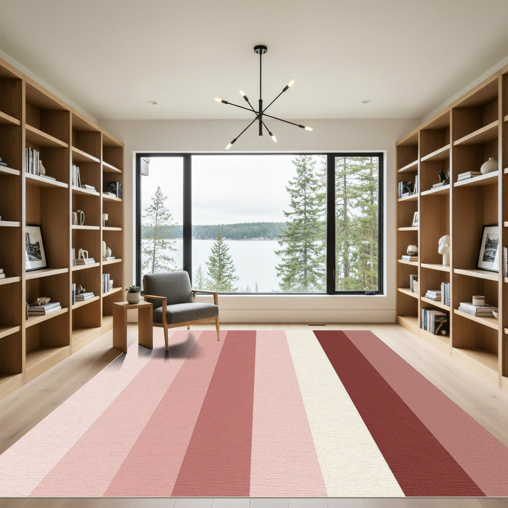 Pink Graduated Stripe Rug
