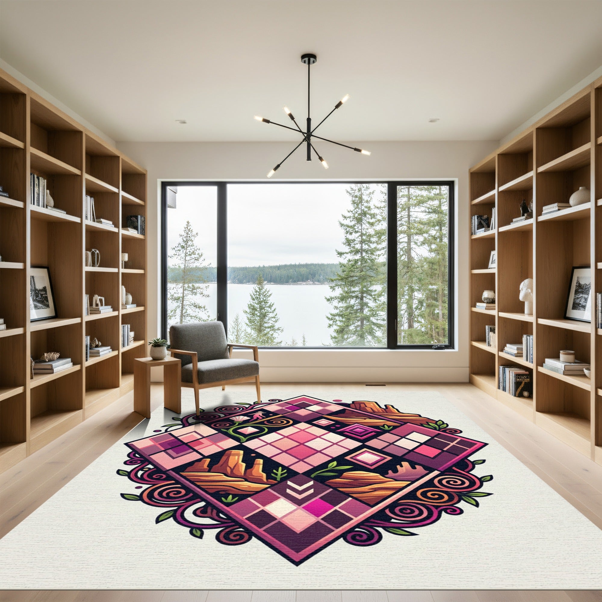Vibrant Southwest Desert Diamond Art Rug