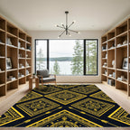 Gold Southwestern Geometric Diamond Wall Decor Rug