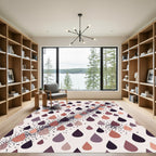 Earthy Droplets Diagonal Scatter Rug
