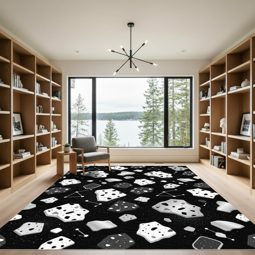 Cosmic Asteroid Constellation Terrazzo Rug
