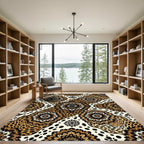 Leopard Animal Spot Floral Mandala Rug