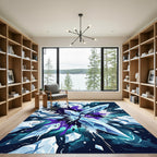 Crystal Shard Cobalt Splatter Rug
