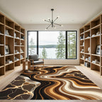 Rich Earthy Agate Swirl Rug