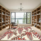 Charming Terracotta Wisteria Floral Hanging Vine Rug
