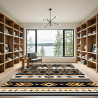 Bold gold arrow diamond stripe Rug