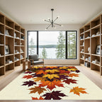 Vibrant Autumnal Maple Leaf Cascade Rug