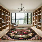 Ornate Red Hearts Pink Flowers Lace Rug