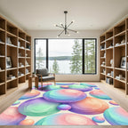 Pastel Watercolor Sphere Gradient Art Rug