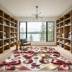 Graceful Rose Gold Bow Baby Keepsake Rug