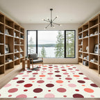 Crimson Pink Dot Collection Rug