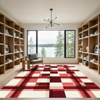 Red Checkerboard Plaid Harmony Rug