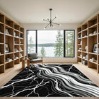 Monochromatic Flowing Lines Lightning Rug