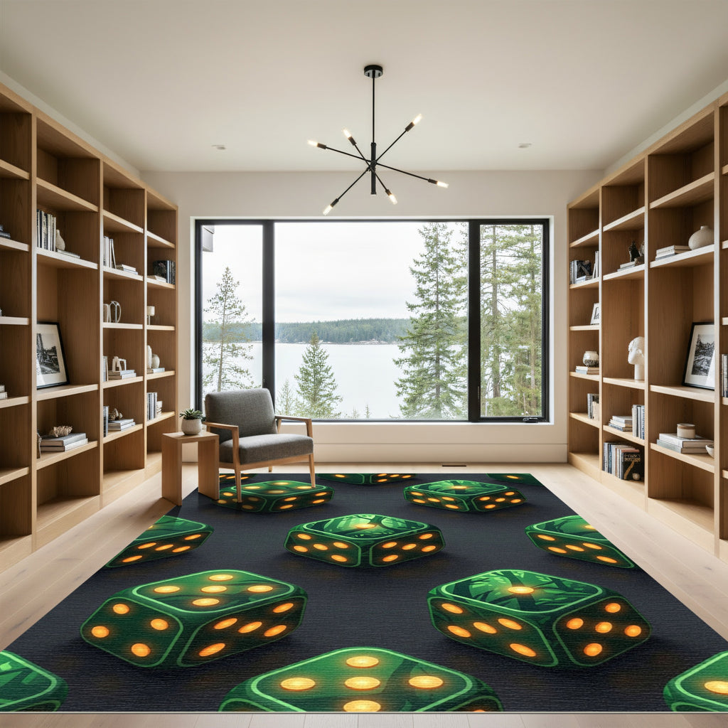 Luminous Forest Glow Cubic Dice Rug