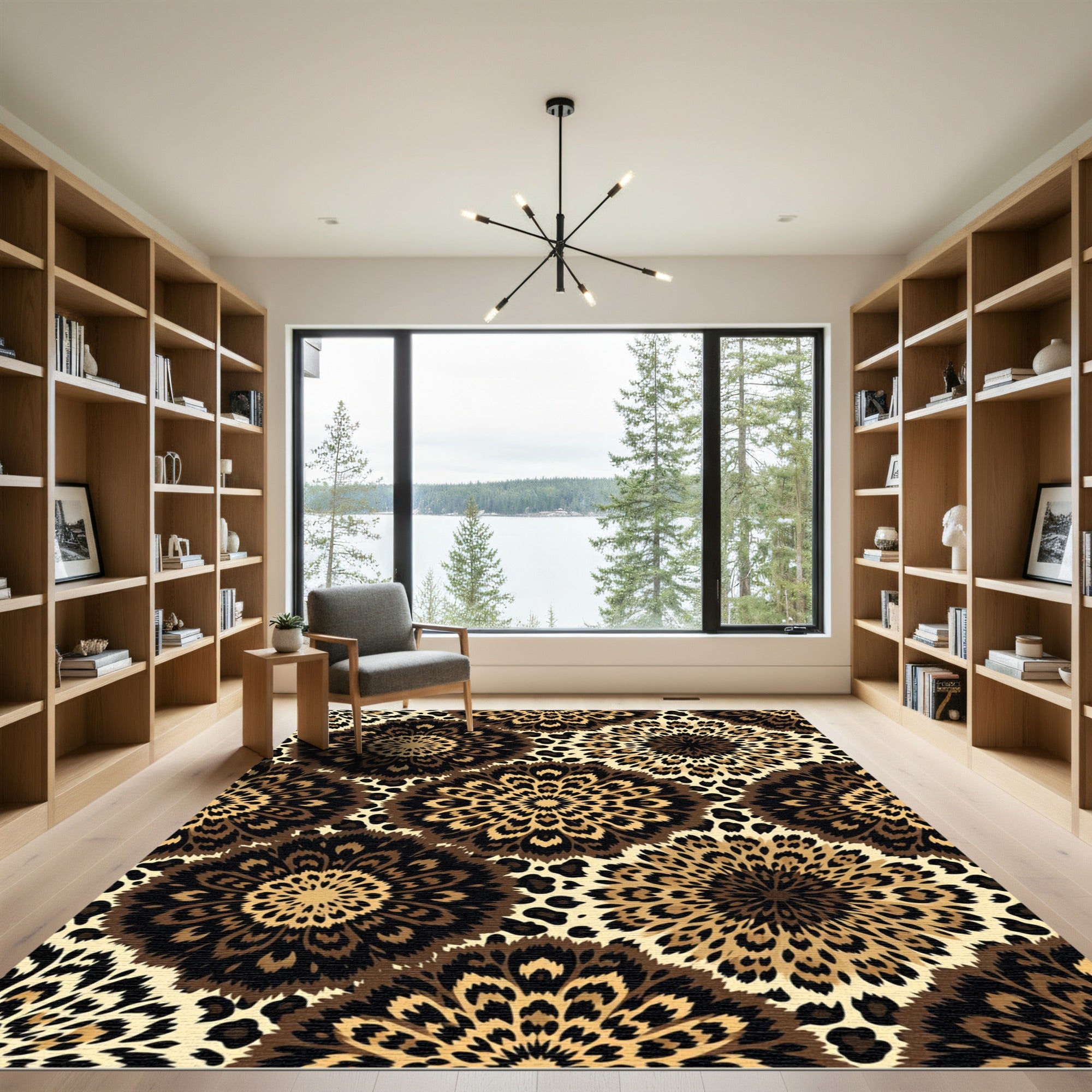 Animal Print Medallion Leopard Spotted Rug
