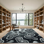 Grayscale Biological Amorphous Forms Rug