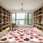 Terracotta Blobs Scattered Pattern Rug