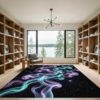 Ethereal Cosmic Nebula Swirls Rug
