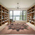 Copper Star Geometric Rosette Medallion Rug